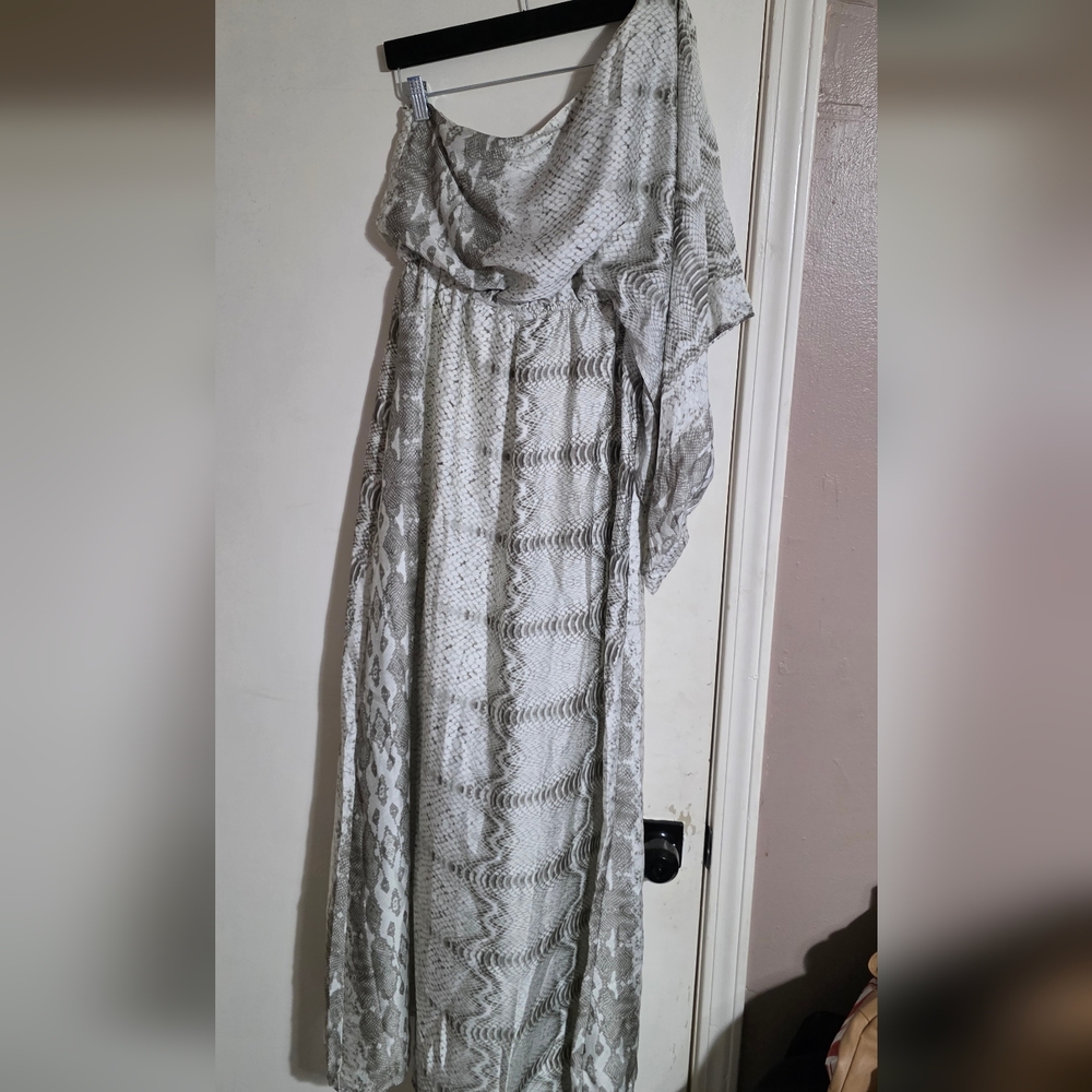 Chic One Shoulder Gray Women's Dress